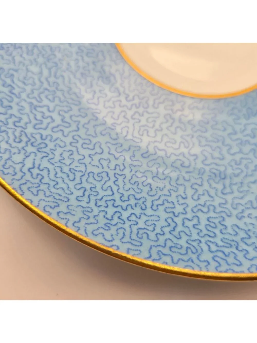 Ahrenfeldt Limoges Blue & Pink Tea Cup & Saucer Floral Made In France
